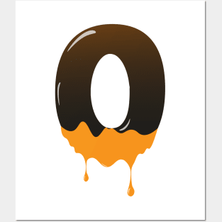 Chocolate Alphabet Letter O Posters and Art